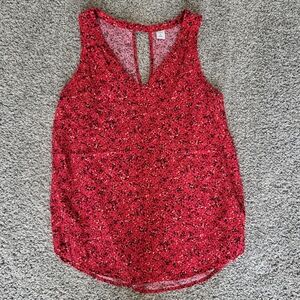 Women's Red Sleeveless Top